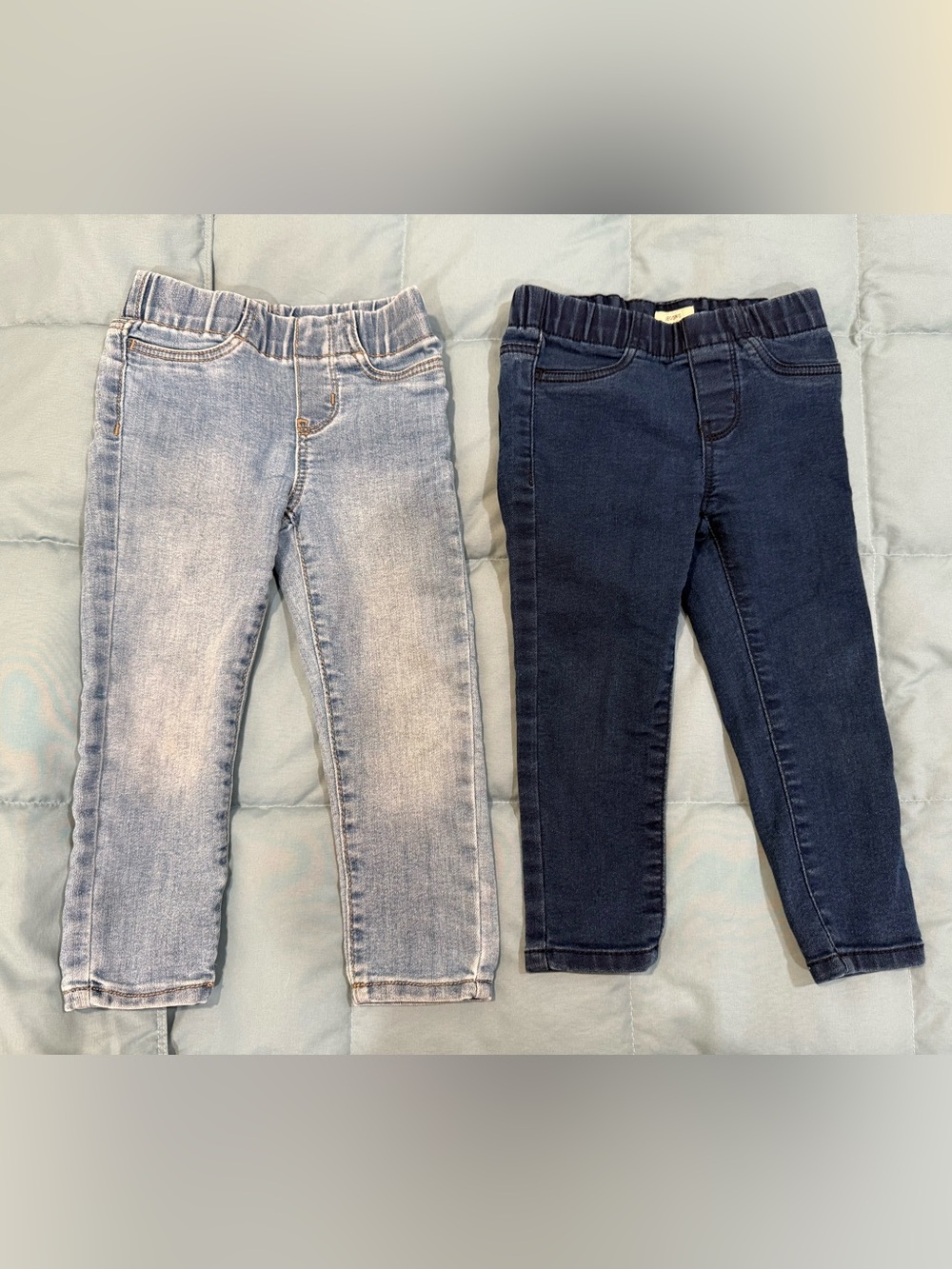 OshKosh B'gosh Kids Stretch Denim Pants - Light Blue & Dark Blue